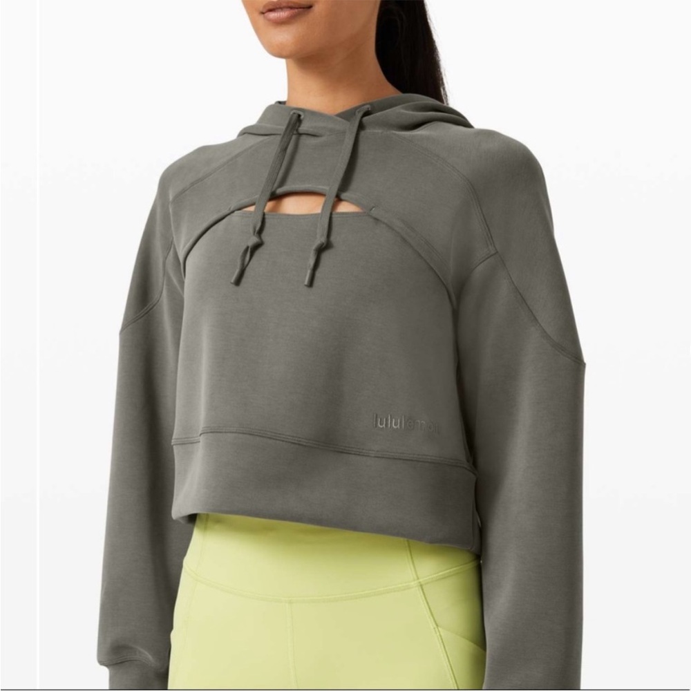 Lululemon Grey sage get centred hoodie